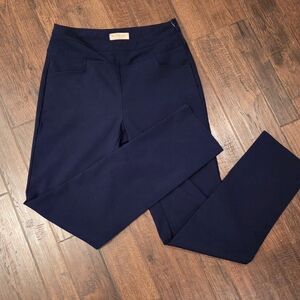 Straight Leg Side Zip Pants Womens M Navy EUC